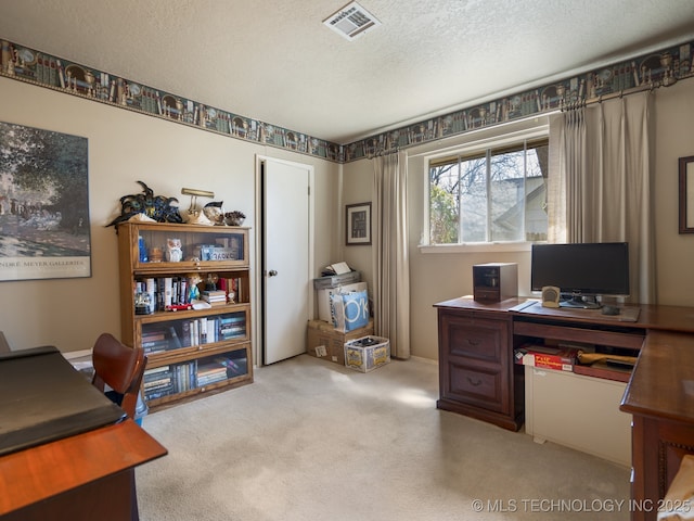 8404 S Toledo Ave, Tulsa, OK 74137 - office space featuring light carpet, visible vents, and a textured ceiling