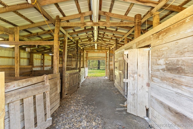 view of horse barn