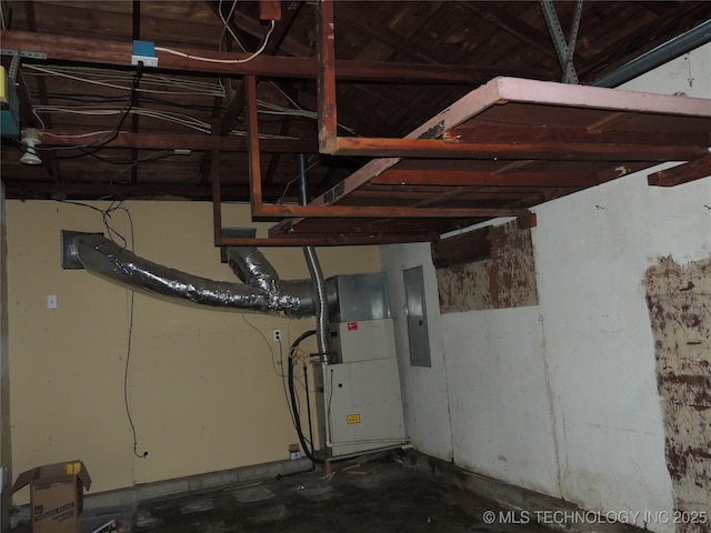 906 S 85th E Ave, Tulsa, OK 74112 - basement featuring heating unit and electric panel