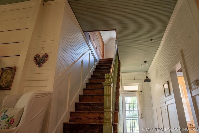 view of stairway
