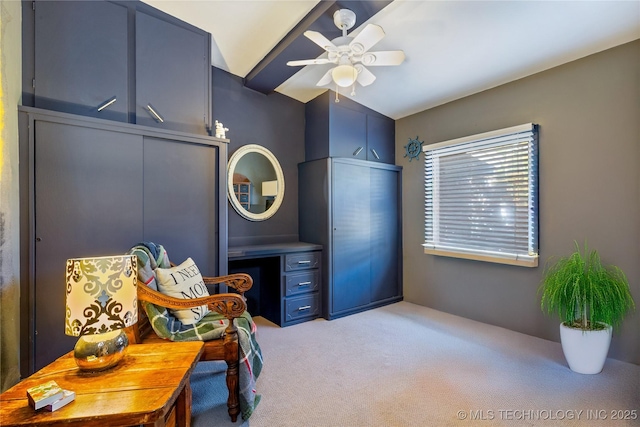 449774 E 356th Rd, Afton, OK 74331 - carpeted bedroom featuring ceiling fan and lofted ceiling