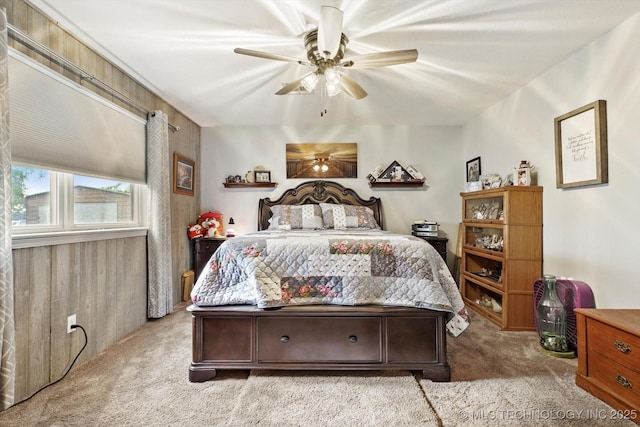 2909 Haddock Dr, Muskogee, OK 74401 - bedroom featuring ceiling fan and light carpet