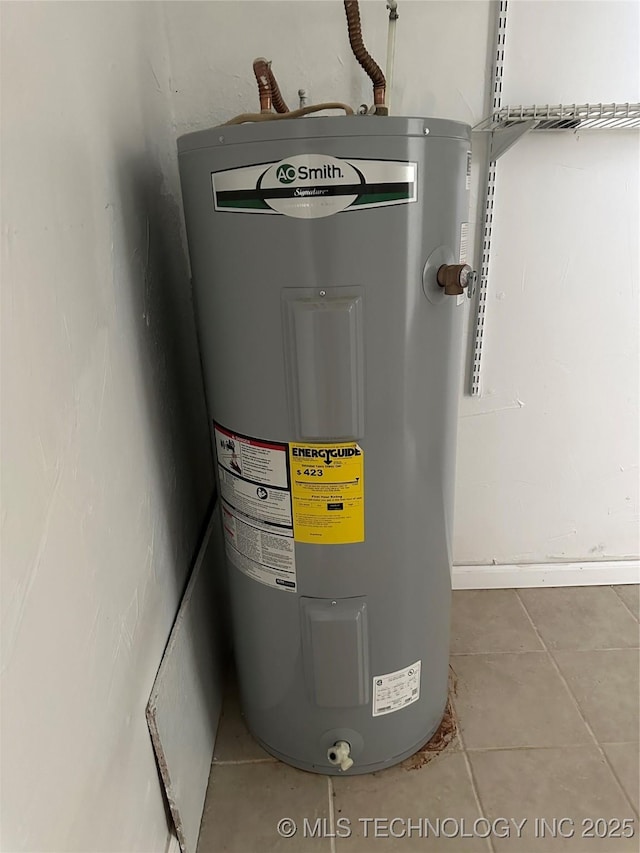 236 Bluebird Ln, Colbert, OK 74733 - utility room with electric water heater
