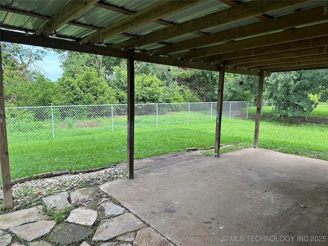 236 Bluebird Ln, Colbert, OK 74733 - fenced backyard featuring a patio area