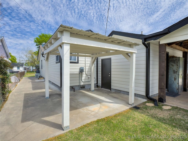 exterior space with fence