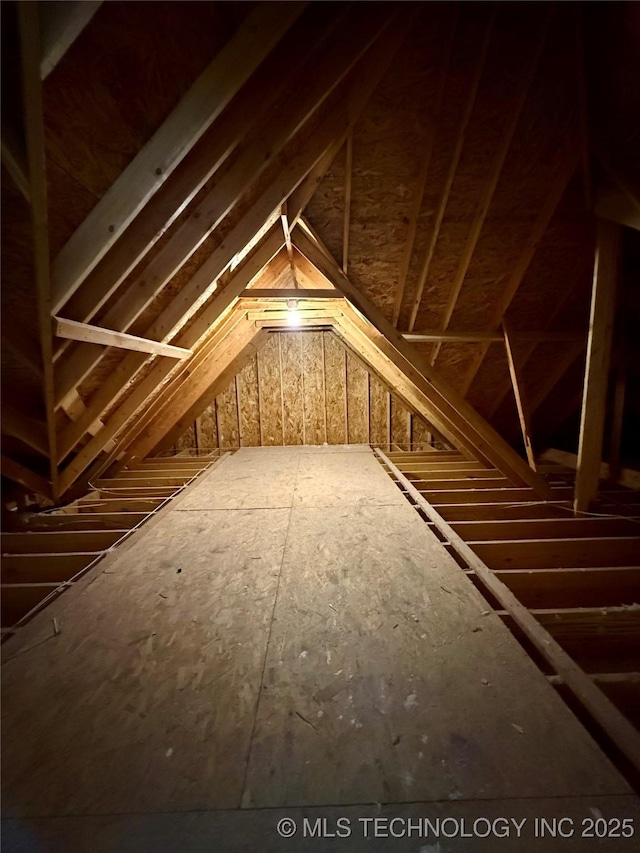 view of attic