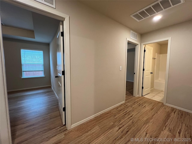 6370 E 124th Ct, Bixby, OK 74008 - hallway with wood finished floors and recessed lighting