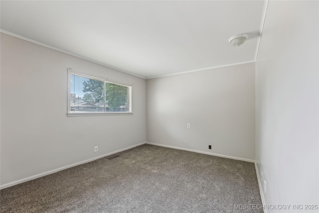 5656 S Zunis Ave, Tulsa, OK 74105 - carpeted spare room with baseboards and crown molding