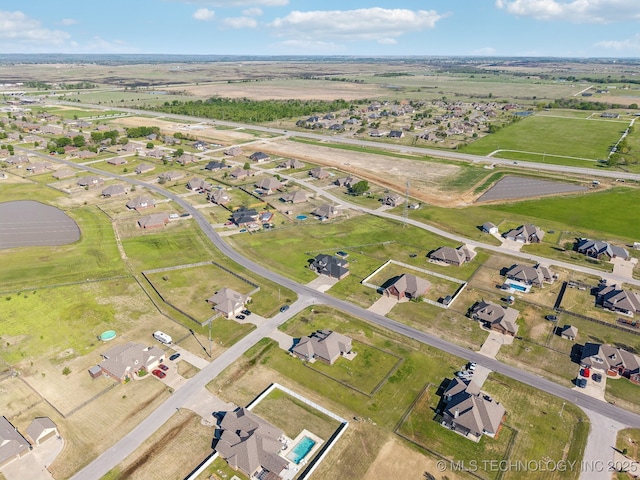 6199 E 144th St N, Collinsville, OK 74021 - aerial view of property and surrounding area with nearby suburban area