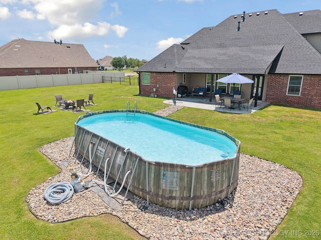 6199 E 144th St N, Collinsville, OK 74021 - view of swimming pool with a patio