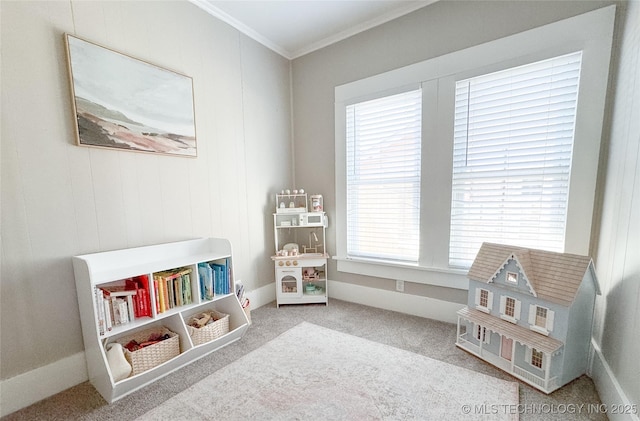 511 N Main St, Sand Springs, OK 74063 - playroom featuring ornamental molding and carpet