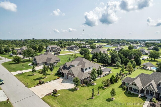 11439 N 162nd E Ave, Owasso, OK 74055 - aerial perspective of suburban area