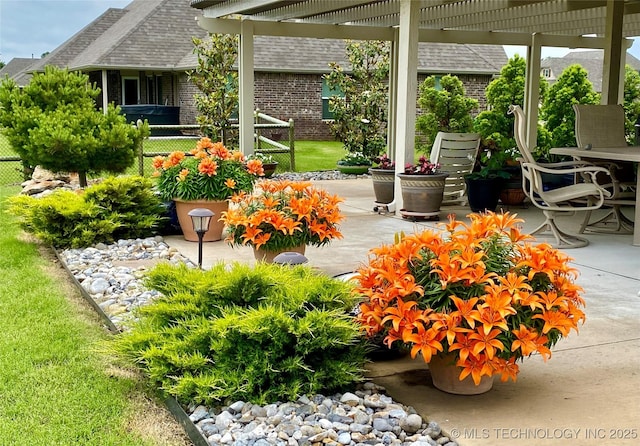 11439 N 162nd E Ave, Owasso, OK 74055 - view of yard with a pergola and a patio
