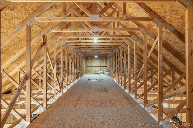 view of attic