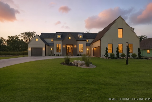 17822 E Patriot Dr, Owasso, OK 74055 - modern inspired farmhouse featuring an attached garage, concrete driveway, and a front yard