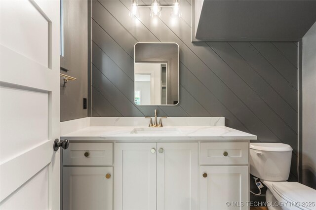 17822 E Patriot Dr, Owasso, OK 74055 - half bathroom with vanity and toilet
