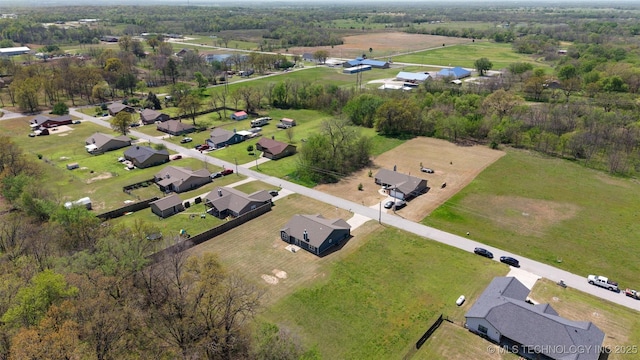 drone / aerial view featuring a rural view