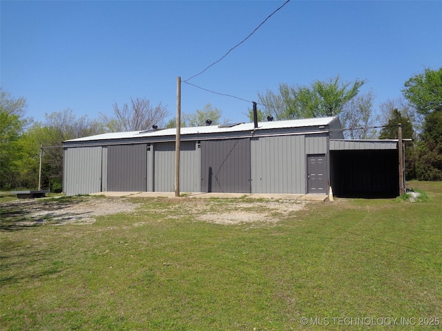 16893 E 116th St N, Owasso, OK 74055 - view of pole building with a yard