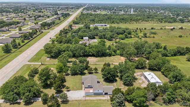 16893 E 116th St N, Owasso, OK 74055 - aerial view of property's location with a tree filled landscape