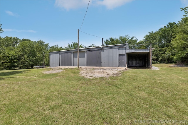 16893 E 116th St N, Owasso, OK 74055 - view of pole building with a yard