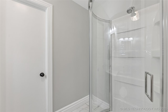 16893 E 116th St N, Owasso, OK 74055 - full bathroom featuring a stall shower and baseboards