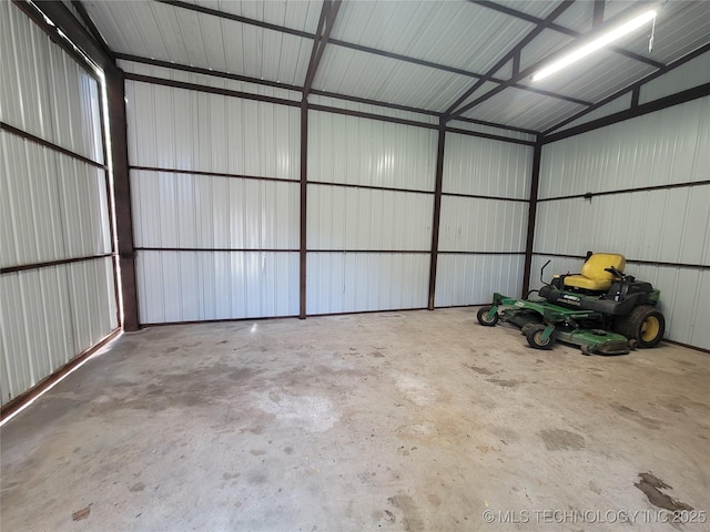 351 Hamilton Rd, Eufaula, OK 74432 - garage featuring metal wall