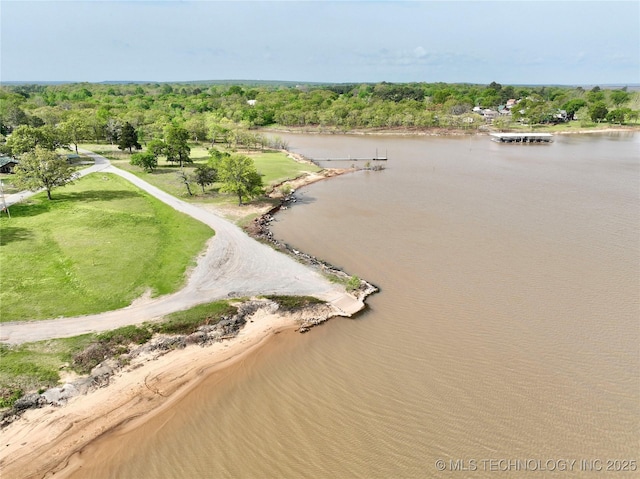 351 Hamilton Rd, Eufaula, OK 74432 - aerial view featuring a water view