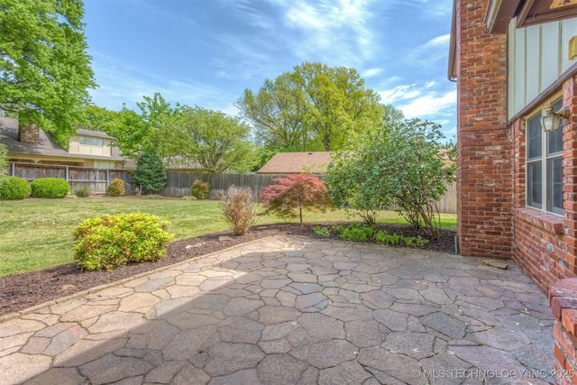 view of patio / terrace with a fenced backyard