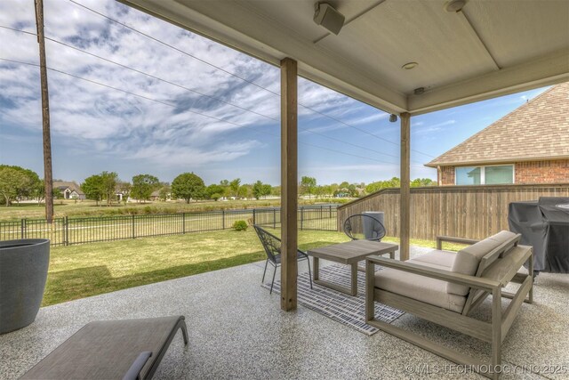 view of patio / terrace featuring grilling area