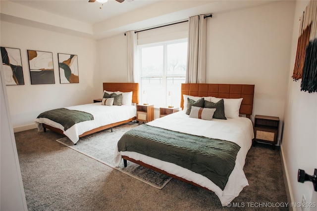 9520 N 144th Ave E, Owasso, OK 74055 - bedroom featuring carpet, baseboards, and ceiling fan