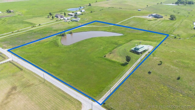 10495 S 426th Rd, Inola, OK 74036 - aerial view of sparsely populated area featuring property parcel outlined