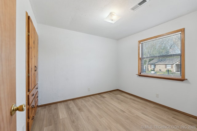 13973 S Hickory St, Glenpool, OK 74033 - unfurnished room featuring baseboards, light wood-style floors, and visible vents