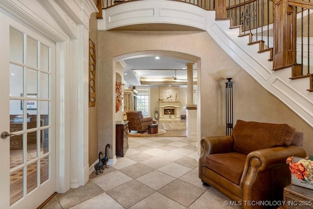 interior space featuring stairs