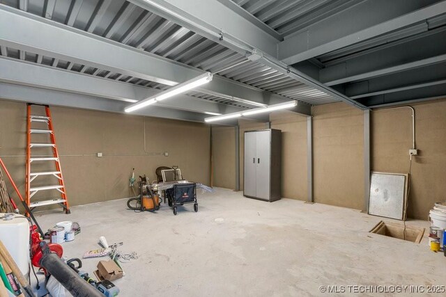 view of basement
