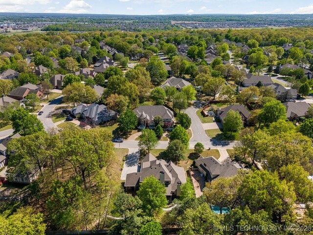 bird's eye view featuring a residential view