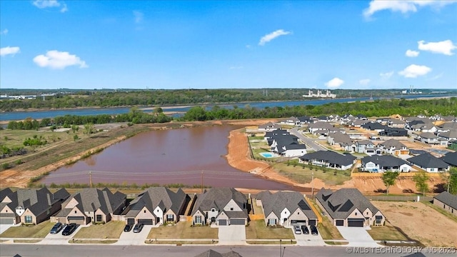 12754 S Irvington Ave, Tulsa, OK 74137 - birds eye view of property featuring a residential view and a water view