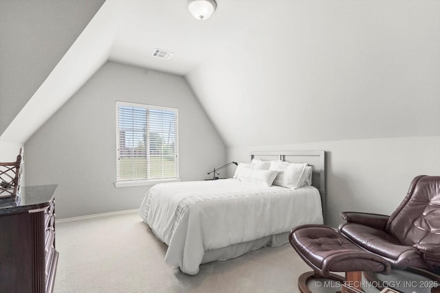 10135 S 78th E Ave, Tulsa, OK 74133 - bedroom with light colored carpet, lofted ceiling, visible vents, and baseboards