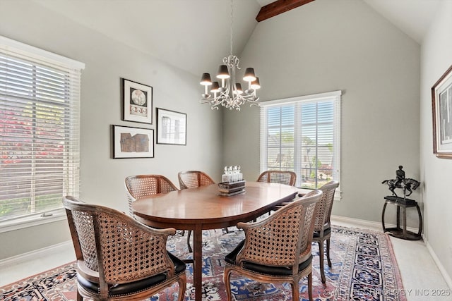 10135 S 78th E Ave, Tulsa, OK 74133 - carpeted dining space featuring plenty of natural light, baseboards, and a chandelier