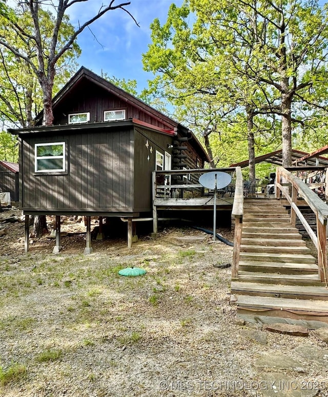 139 N Bk 1800 Rd, Stigler, OK 74462 - view of side of property featuring a deck