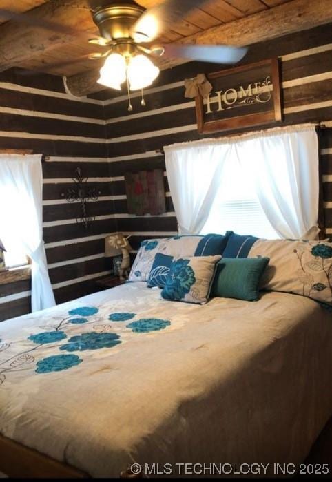139 N Bk 1800 Rd, Stigler, OK 74462 - bedroom with wood ceiling