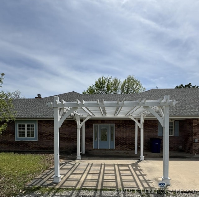 view of patio / terrace with a pergola