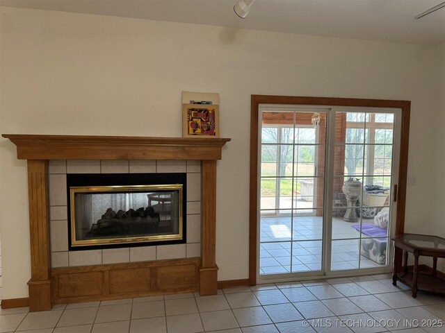 402325 W 2100th Rd, Bartlesville, OK 74006 - detailed view of a fireplace and baseboards