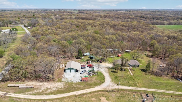54555 E 340th Rd, Jay, OK 74346 - bird's eye view featuring a wooded view