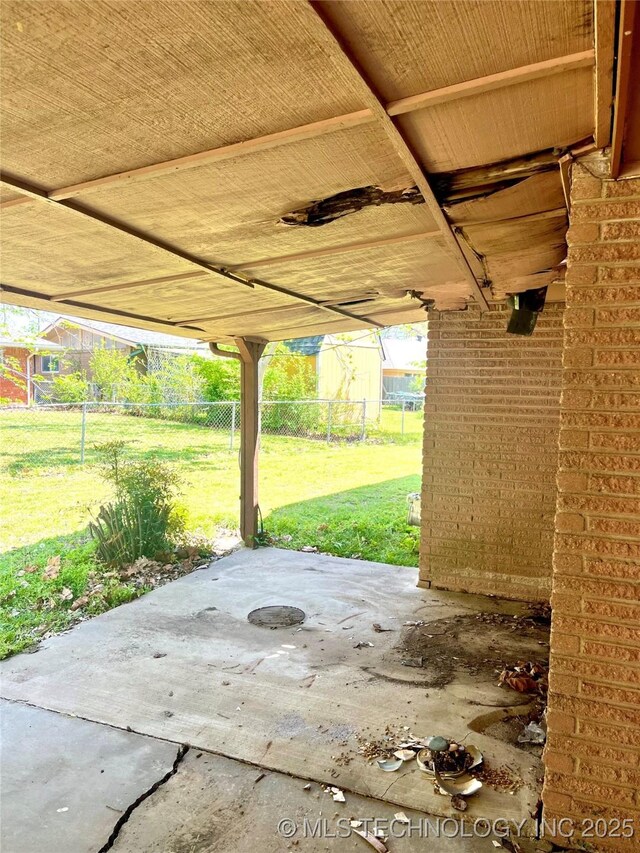 view of patio / terrace with a fenced backyard