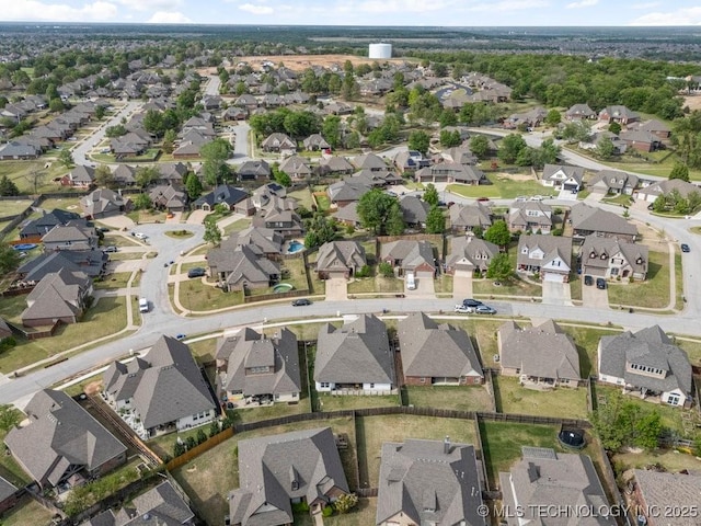 bird's eye view featuring a residential view