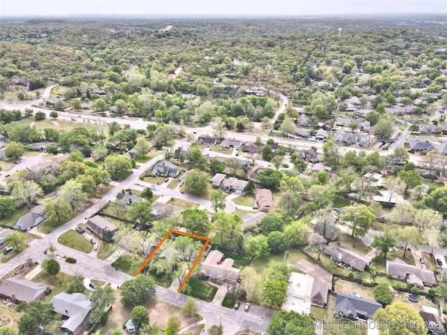 3638 E 69th Pl, Tulsa, OK 74136 - aerial view with a residential view