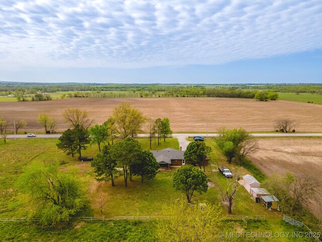 3745 E 420th Rd, Adair, OK 74330 - birds eye view of property featuring a rural view