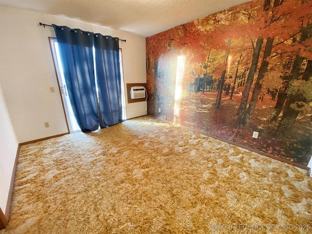 spare room featuring carpet floors, a wealth of natural light, and baseboards