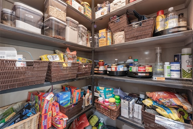 view of storage area