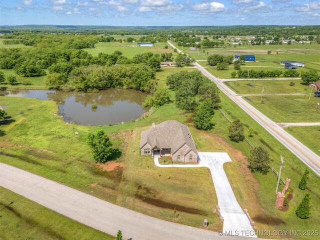 18576 N Jamestown Ave, Skiatook, OK 74070 - bird's eye view with a water view